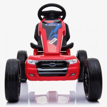Kart cu pedale si roti din cauciuc EVA Ford Ranger Red