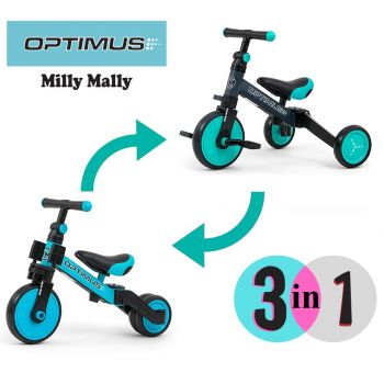Tricicleta transformabila 3 in 1 Optimus Mint