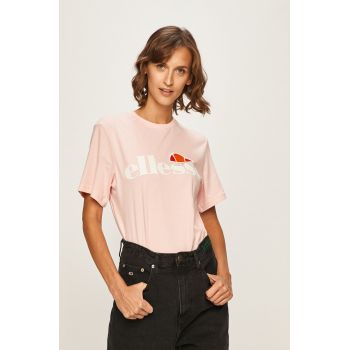 Ellesse tricou din bumbac culoarea roz SGS03237-White ieftin