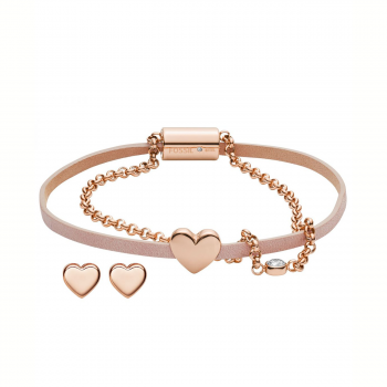 JF03051791 Gift Set Ladies' Bracelet and Stud Earrings Heart