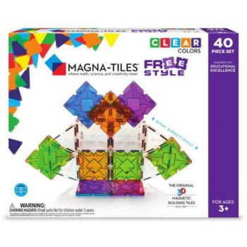 Magna-Tiles Freestyle cu magneti mobili (40 piese) Magna Tiles 18840