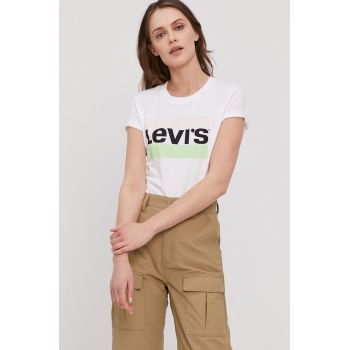 Levi's Tricou culoarea alb