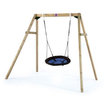 Leagan din lemn pentru copii Nest Swing Set Plum