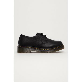 Dr. Martens pantofi 1461 femei, culoarea negru, cu toc plat 24256001 de firma originali