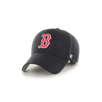 47brand șapcă MLB Boston Red Sox culoarea negru, cu imprimeu B-MVP02WBV-BKF