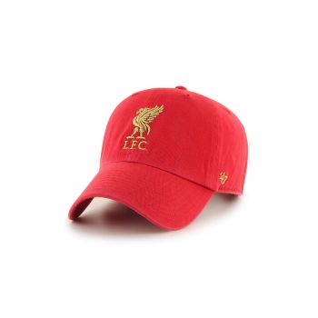 47brand șapcă EPL Liverpool culoarea roșu, cu imprimeu de firma originala