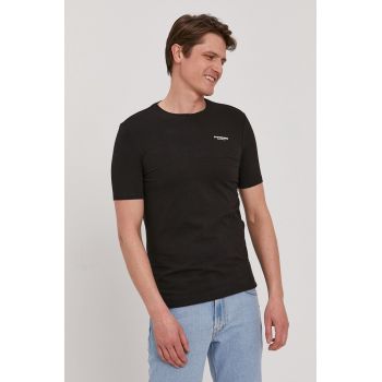 G-Star Raw tricou barbati, culoarea negru, neted de firma original