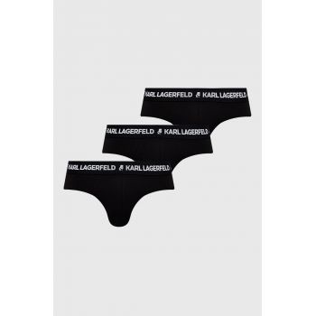 Karl Lagerfeld Slip (3-pack) bărbați, culoarea negru de firma originali