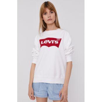 Levi's bluză femei, culoarea alb, material uni 18686.0011-Neutrals ieftin