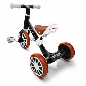 Bicicleta de echilibru 3 in 1 cu pedale pentru copii Ecotoys LC-V1322 Negru