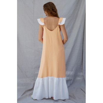Linen Long Loose Dress de firma originala