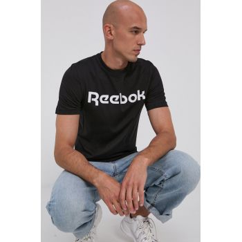 Reebok Tricou din bumbac Street GJ0136 culoarea negru, cu imprimeu