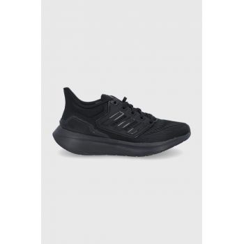 Adidas Pantofi EQ21 Run H00545 culoarea negru, cu toc plat ieftini