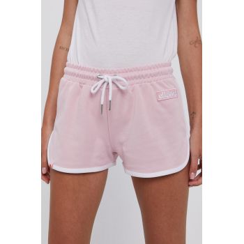 Ellesse Pantaloni scurți femei, culoarea roz, material neted, medium waist SGJ11886-426
