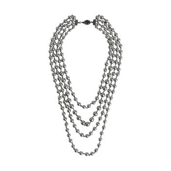 Multi-strand bead necklace