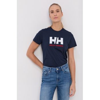 Helly Hansen tricou din bumbac culoarea bleumarin 34112-001