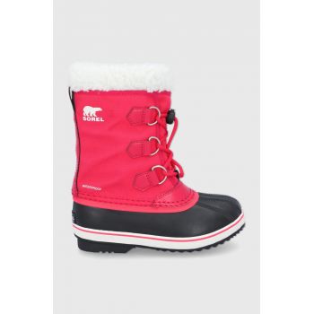 Sorel cizme de iarna copii culoarea rosu