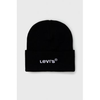 Levi's căciulă culoarea negru D5548.0006-59 de firma originala