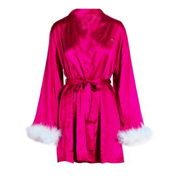 Satin Dressing Gown Fuxia L