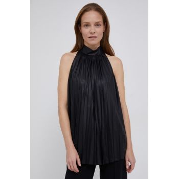 Sisley Bluză femei, culoarea negru, material neted ieftina