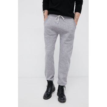 MC2 Saint Barth Pantaloni de lână bărbați, culoarea gri, material neted de firma originali