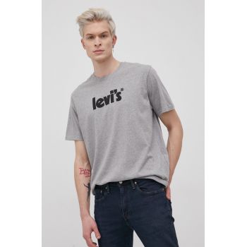 Levi's tricou din bumbac culoarea gri, melanj 16143.0392-Greys ieftin