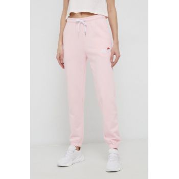 Ellesse Pantaloni femei, culoarea roz, material neted SGK13459-011 de firma original