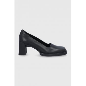 Vagabond Shoemakers pantofi de piele Edwina culoarea negru, cu toc drept de firma originali