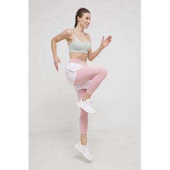 adidas Performance pantaloni scurti HD2809 femei, culoarea roz, neted, medium waist