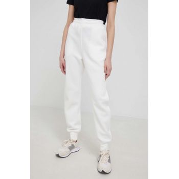 G-Star Raw pantaloni de trening culoarea alb, neted ieftin