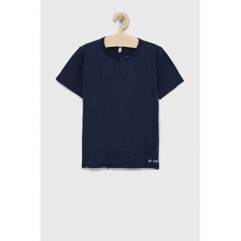 Birba&Trybeyond tricou de bumbac pentru copii culoarea albastru marin, cu imprimeu