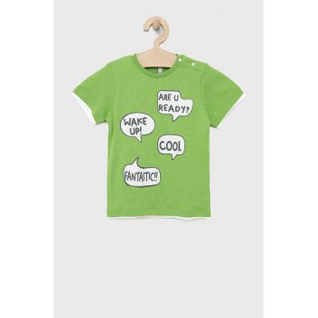 Birba&Trybeyond tricou de bumbac pentru copii culoarea verde, cu imprimeu