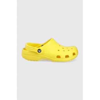 Crocs papuci culoarea galben