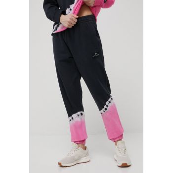 Dkny pantaloni de trening femei, culoarea roz, modelator de firma original