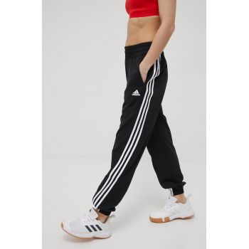 adidas Performance pantaloni H59081 femei, culoarea negru, jogger, high waist