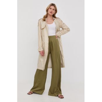 MICHAEL Michael Kors trenci femei, culoarea bej, de tranzitie