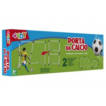 Poarta de fotbal 2 in 1 cu minge si pompa Globo