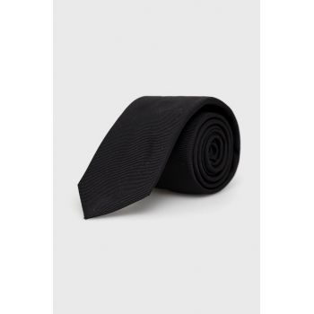 HUGO cravata de matase culoarea negru de firma originala