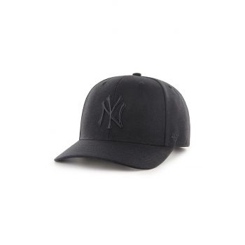 47brand șapcă MLB New York Yankees culoarea negru, cu imprimeu B-CLZOE17WBP-BKA