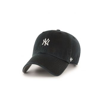 47brand șapcă MLB New York Yankees culoarea negru, cu imprimeu B-BSRNR17GWS-BK