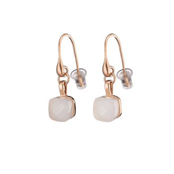 Earrings Metallic Rose Gold With Opaque Crystals 03L15-00990 ieftini