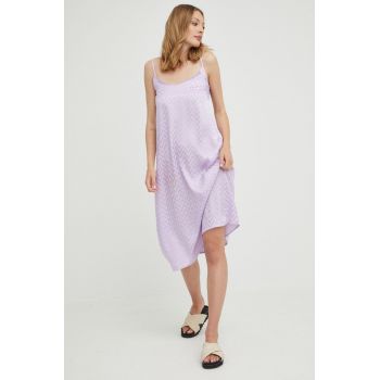 Answear Lab rochie culoarea violet, midi, drept