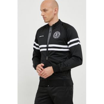 Unfair Athletics bluza barbati, culoarea negru, cu imprimeu de firma originala