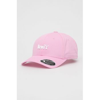 Levi's șapcă culoarea roz, cu imprimeu D7076.0005-82