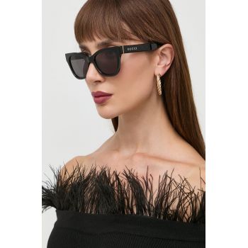 Gucci ochelari de soare femei, culoarea negru