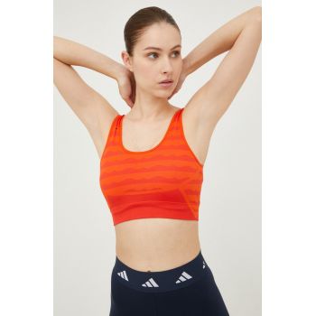 adidas Performance sutien sport Marimekko culoarea portocaliu, modelator