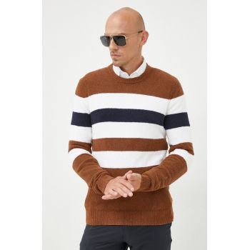 Michael Kors pulover barbati, culoarea maro, călduros de firma original