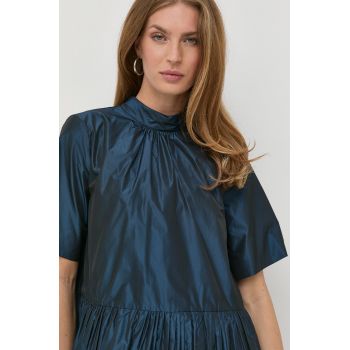 Beatrice B bluza femei, culoarea albastru marin, neted de firma originala
