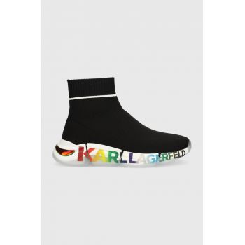 Karl Lagerfeld sneakers QUADRA culoarea negru KL63246P