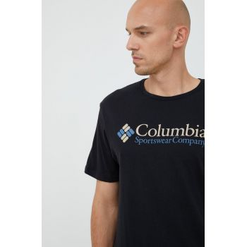 Columbia tricou bărbați, culoarea negru, cu imprimeu 1680053-014